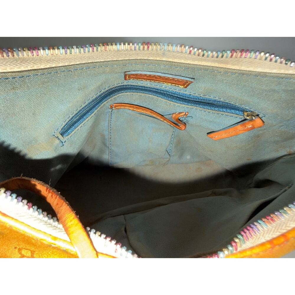 Dooney & Bourke Doodle It Rainbow Monogram Hobo Shoulder Bag S Yellow Womens - Picture 13 of 16